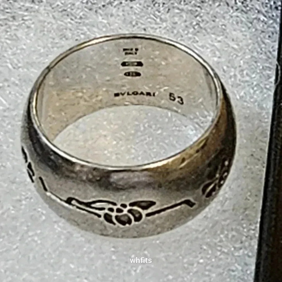 Vintage Bulgari Save the Children Sterling Silver Ring 53mm Size 6.5 - Picture 4 of 4